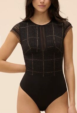 NWT Simone Pérèle Desiree Ready-to-Wear Bodysuit In Black Size S